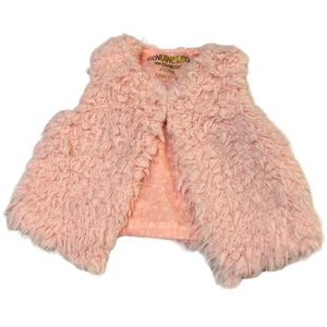 Genuine Kids pink faux fur vest size 12-18 Mo